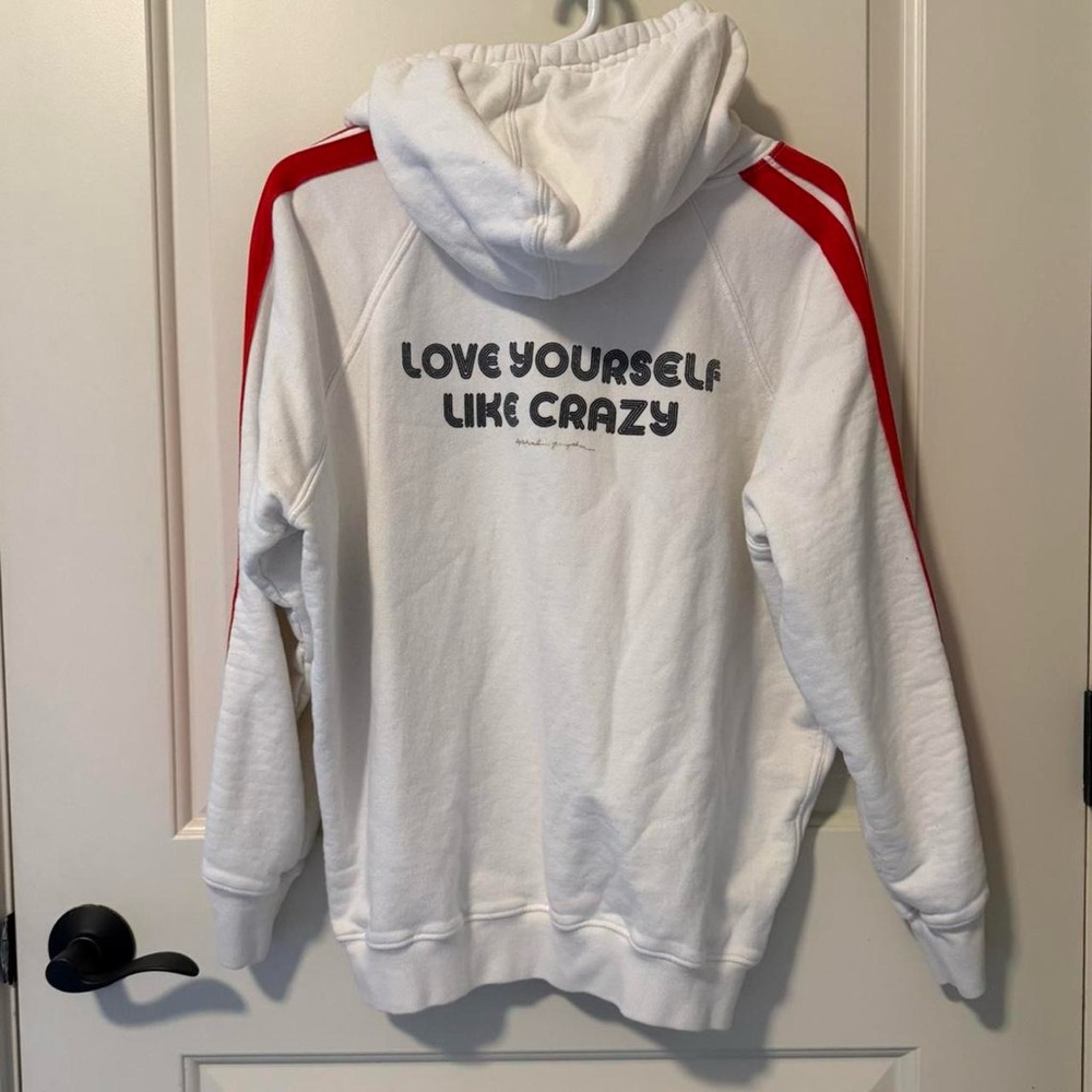 Spiritual Gangster White Hoodie with Gold Accents